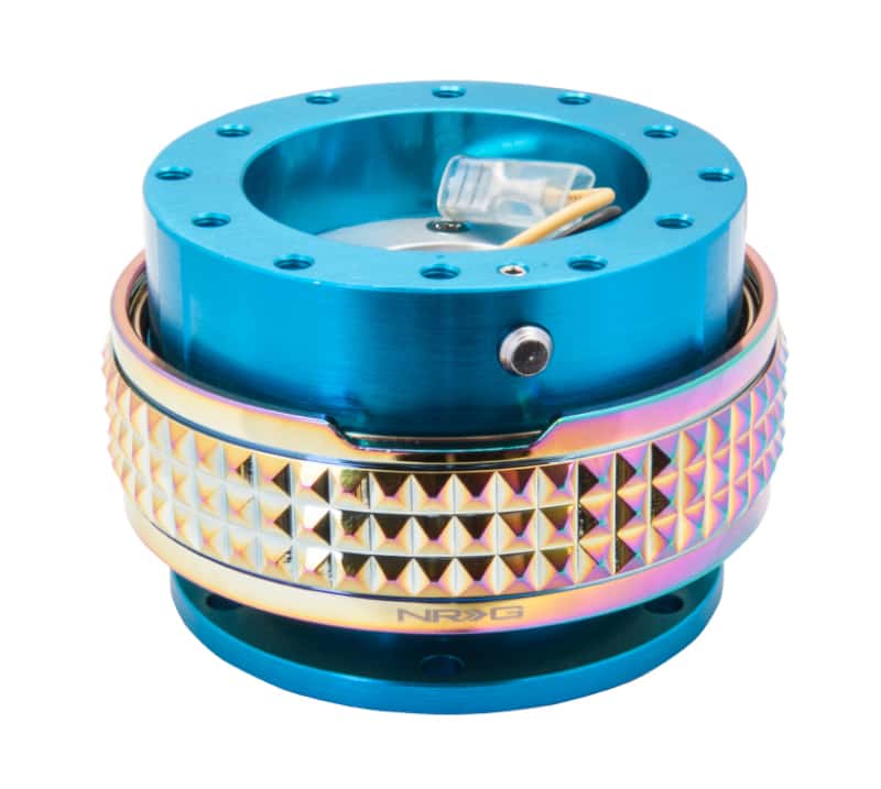NRG — NRG Quick Release Kit - Pyramid Edition - New Blue Body / Neochrome Pyramid Ring - view 2