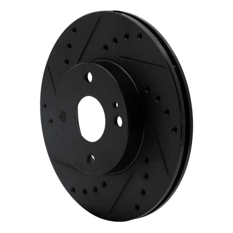 R1 Concepts — R1 94-02 Mazda Miata Front Left Drilled & Slotted Black Brake Rotor
R1 Brake Rotor Drill - view 2