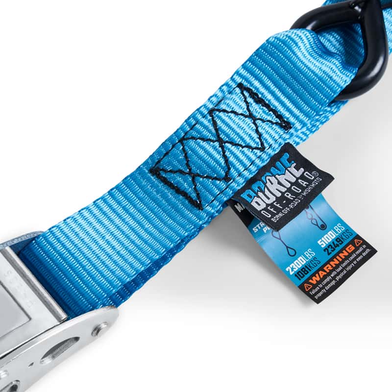 Borne Off-Road — Borne Off-Road Cam Buckle Tie-Down Kit (2-Pack) Blue - view 5