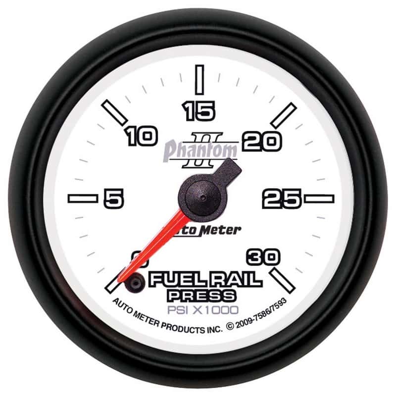 AutoMeter — Autometer Phantom 52mm Full Sweep Electronic 0-30,000 PSI Diesel Fuel Rail Pressure Gauge
2" RAIL PRESS, 0-30K - view 2