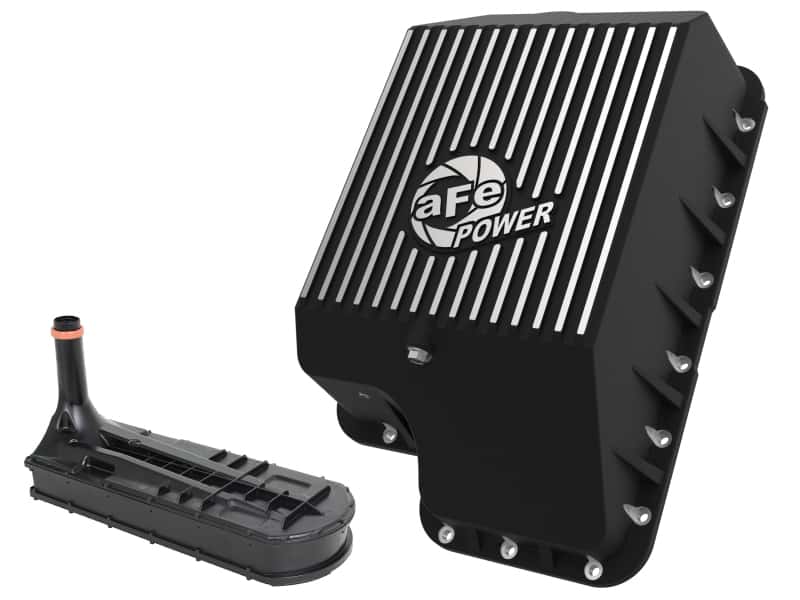 aFe — aFe Transmission Pan (Black); Ford Diesel Trucks 03-10 V8-6.0/6.4L (td)
Transmission Pan - view 1