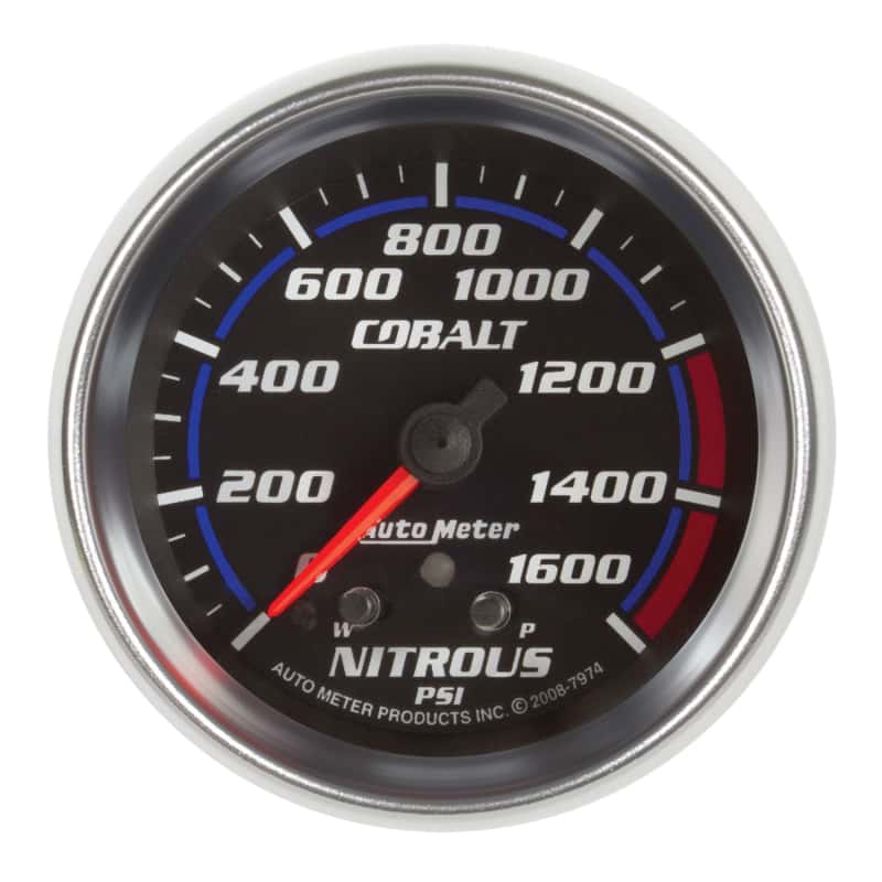 AutoMeter — AutoMeter Gauge Nitrous Press 2-5/8in. 1600PSI Stepper Motor W/ Peak & Warn Cobalt
GA 2.6" N2O STPR CB - view 1