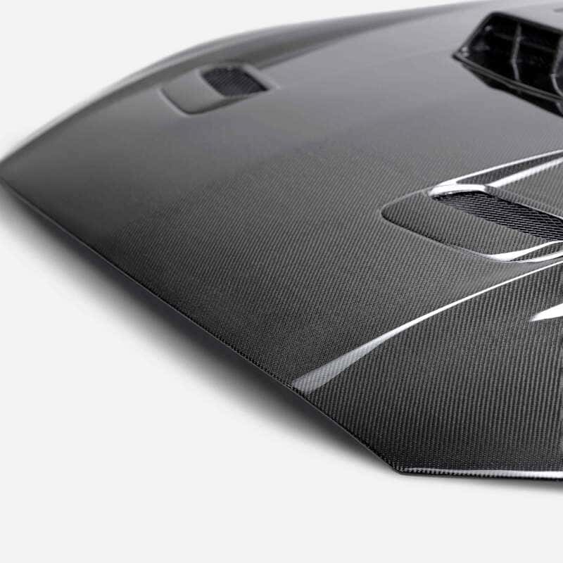 Anderson Composites — Anderson Composites 21-23 Ford Mustang Mach 1 Type-SK Double-Sided Carbon Fiber Hood - view 5