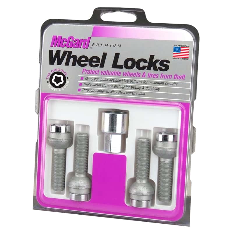McGard — McGard Wheel Lock Bolt Set - 4pk. (Radius Seat) M14X1.5 / 17mm Hex / 27.0mm Shank Length - Chrome - view 3
