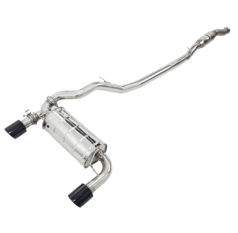 Invidia — Invidia 15-18 Ford Focus RS Q300 w/Valve Rolled Black Tip Cat-Back Exhaust - view 2
