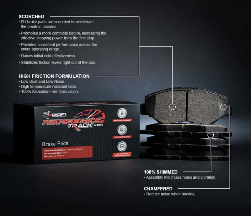 R1 Concepts — R1 92-95 Toyota Mr2 Front Track/Street Brake Pads - view 3