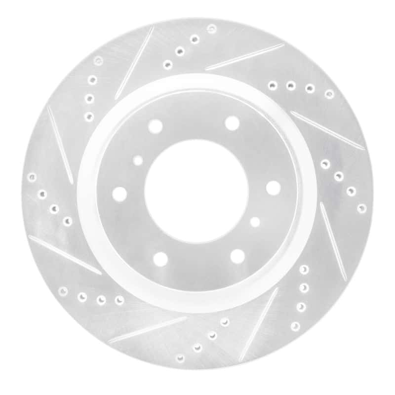 R1 Concepts — R1 08-17 Mitsubishi Montero Limited (Mexico) Front Left Drilled & Slotted Silver Brake Rotor
R1 Brake Rotor Drill - view 1
