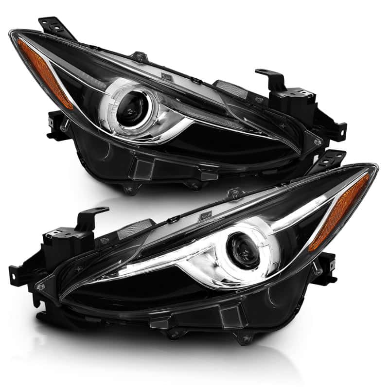 ANZO — ANZO Projector Headlights With Halo Black w/Amber 14-17 Mazda 3
Head Light Set
HdLtSet - view 3