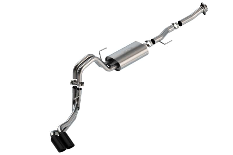Borla — Borla F-150 2021 5.0L 2dr RC SB (122.8 WB) XL/XLT 3/2.25 DSE Cat-Back S-Type Black Chrome Tips
Cat-Back System - view 1
