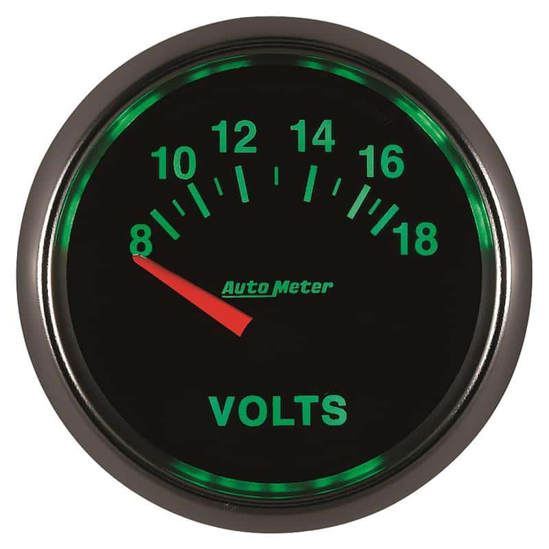 AutoMeter — Autometer GS 52mm 8-18 Volts Short Sweep Electronic Voltmeter Gauge
2-1/16" VOLTMETER, 8 - view 5