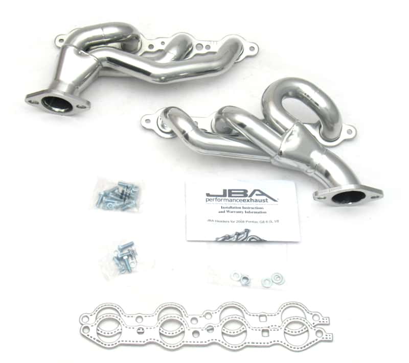 JBA — JBA 08-09 Pontiac G8 6.0/6.2L LS 1-3/4in Primary Silver Ctd Cat4Ward Header
Exhaust Header - view 1