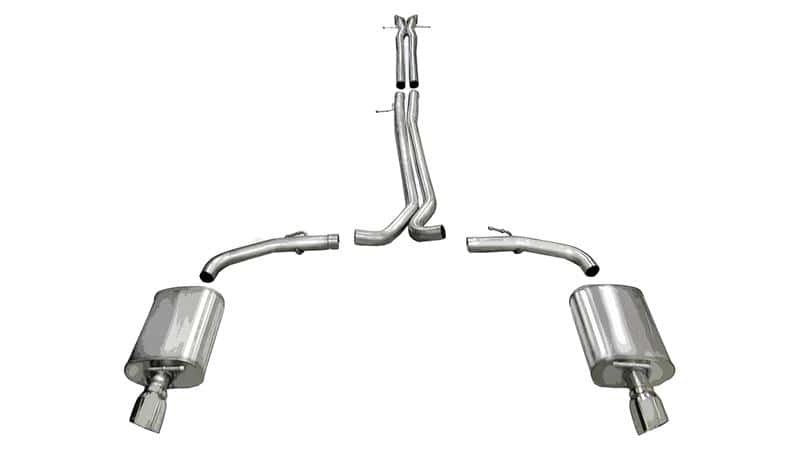 CORSA Performance — Corsa 2010-2019 Ford Taurus SHO 3.5L V6 Turbo Polished Sport Cat-Back Exhaust
Exhaust - view 2