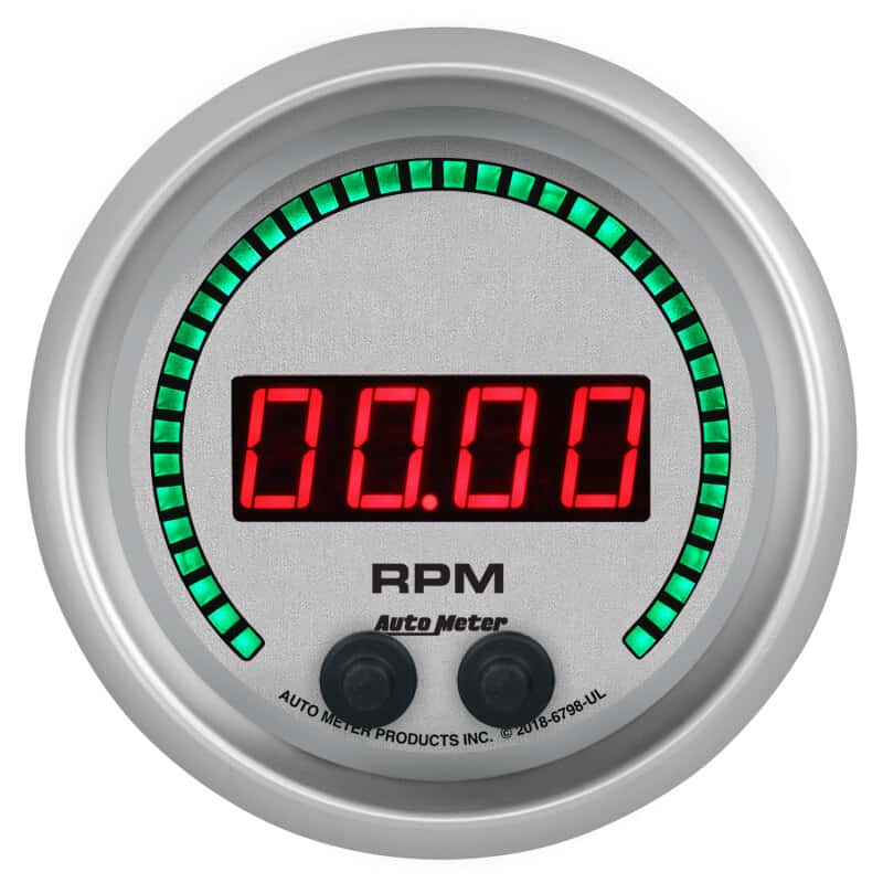 AutoMeter — Autometer 85.7mm Silver 0-16K RPM Tachometer Ultra-Lite Elite Digital Gauge - view 3