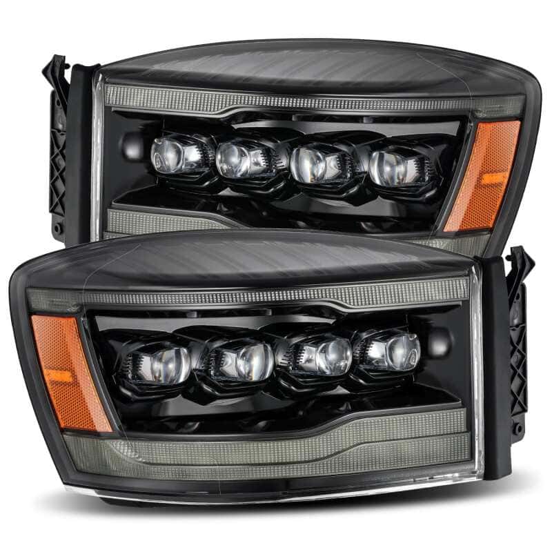 AlphaRex — AlphaRex 06-08 Ram 1500HD NOVA LED Proj Headlights Plank Style Alpha Blk w/Seq Signal/DRL/Amber LED
Projector Headlights - view 2