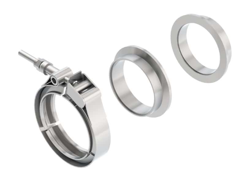 Borla — Borla Universal 2.5in Stainless Steel 3pc V-Band Clamp w/ Male and Female Flanges
Clamp - V-Band - view 1