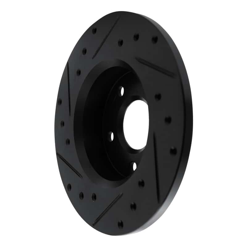 R1 Concepts — R1 84-87 Pontiac Fiero Rear Right Drilled & Slotted Black Brake Rotor
R1 Brake Rotor Drill - view 4