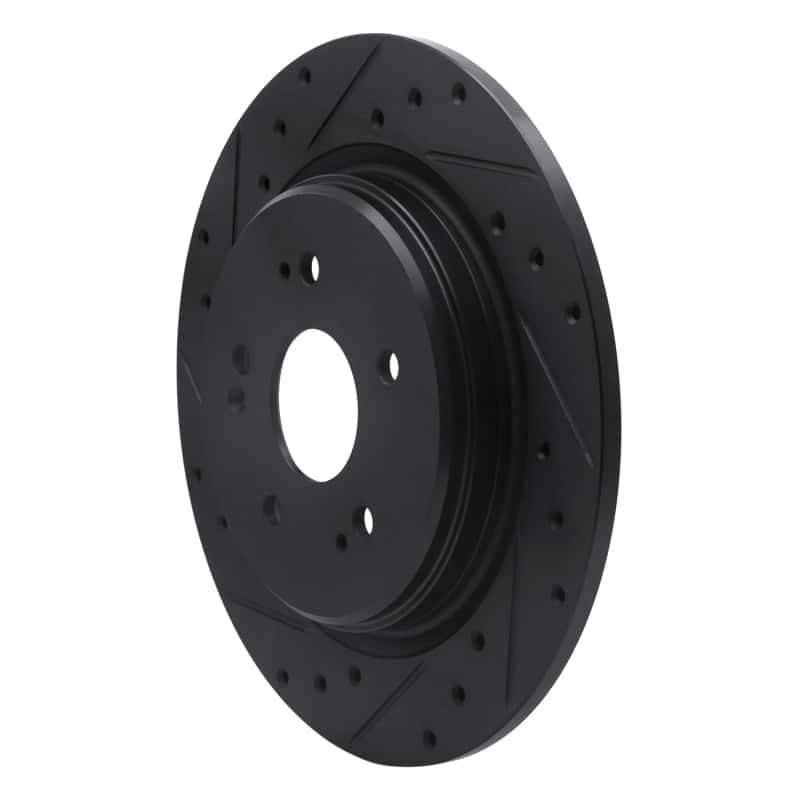 R1 Concepts — R1 15-25 Acura TLX Rear Left Drilled & Slotted Black Brake Rotor
R1 Brake Rotor Drill - view 2