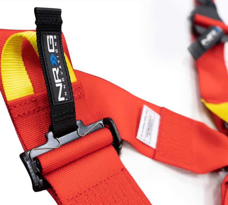 NRG — NRG FIA 6pt 2in. Shoulder Belt for HANS Device/ Rotary Cam Lock Buckle/ 3in. Waist Belt - Red - view 3