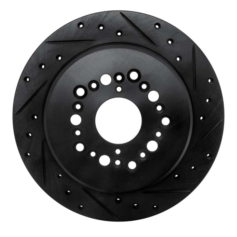 R1 Concepts — R1 92-00 Lexus GS300 Rear Right Drilled & Slotted Black Brake Rotor
R1 Brake Rotor Drill - view 1