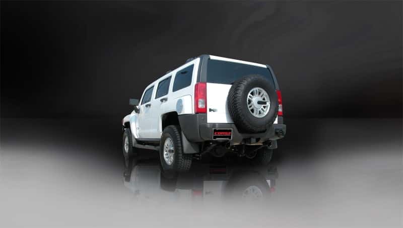 CORSA Performance — Corsa 2006-2008 Hummer H3 3in Cat-Back Dual Rear w Single 4in Black Pro-Series Tips
Exhaust - view 6