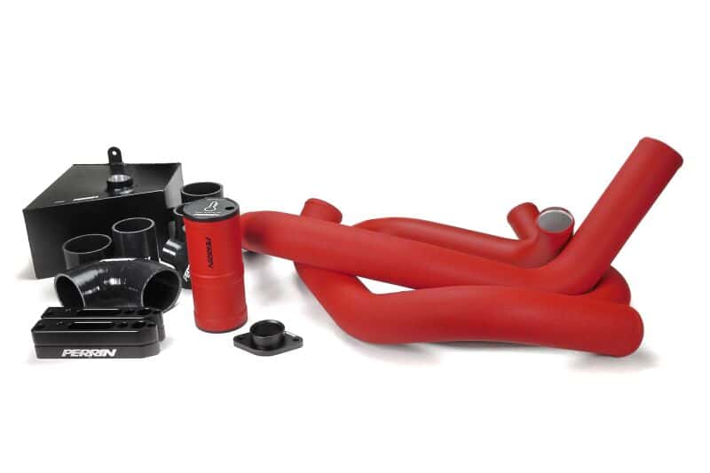 Perrin Performance — PERRIN 15-21 Subaru WRX Front Mount Intercooler Boost Tube Kit - Red - view 3