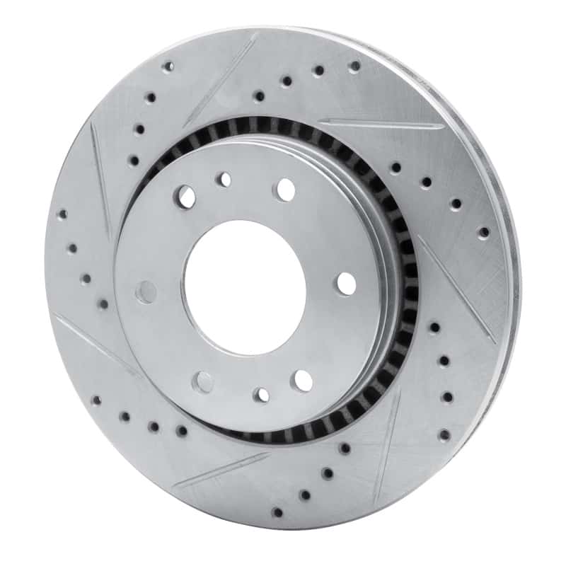 R1 Concepts — R1 06-09 Buick Rainier Front Left Drilled & Slotted Silver Brake Rotor
R1 Brake Rotor Drill - view 2
