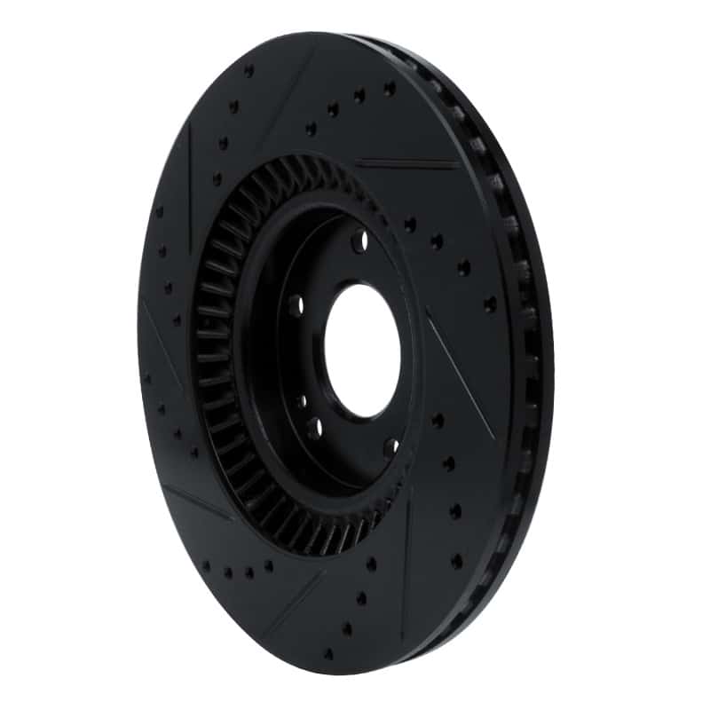 R1 Concepts — R1 13-20 Hyundai Santa Fe XL Front Right Drilled & Slotted Black Brake Rotor
R1 Brake Rotor Drill - view 4