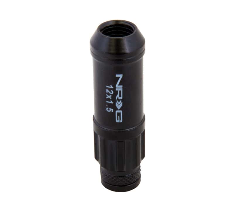 NRG — NRG 700 Series M12 X 1.5 Steel Lug Nut w/Dust Cap Cover Set 21 Pc w/Locks & Lock Socket - Black - view 4