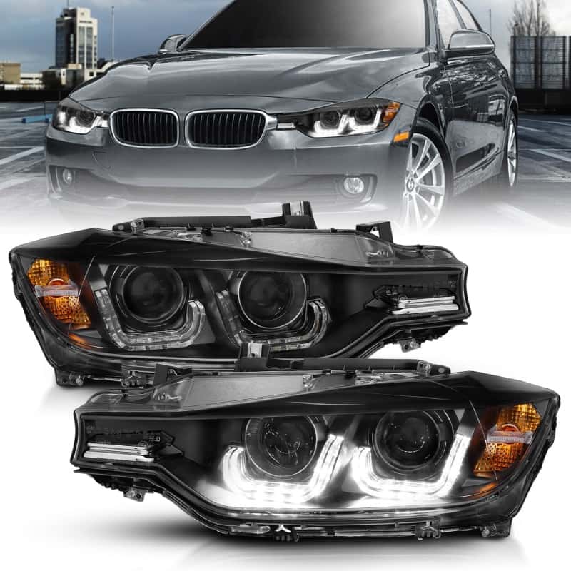 ANZO — ANZO 2012-2015 BMW 3 Series Projector Headlights w/ U-Bar Black
Head Light Set
HdLtSet - view 1