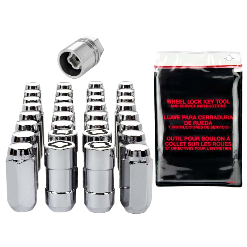 McGard — McGard 8 Lug Hex Install Kit w/Locks (Cone Seat Nut) 9/16-18 / 13/16 Hex / 1.75in. Length - Chrome - view 1