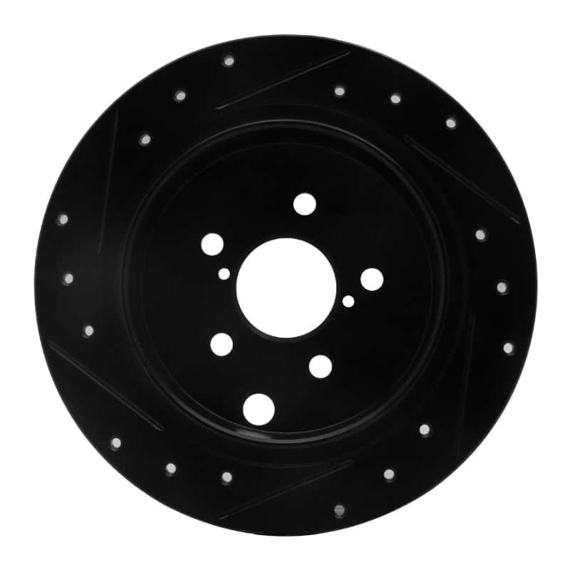 R1 Concepts — R1 12-23 Subaru XV Crosstrek Rear Right Drilled & Slotted Black Brake Rotor
R1 Brake Rotor Drill - view 5