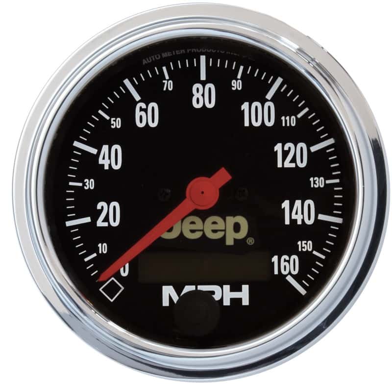 AutoMeter — Autometer Jeep 3.375 In-Dash 0-160 MPH Electrical Speedometer Gauge - Programmable
3-3/8" JEEP SPEEDO, - view 1