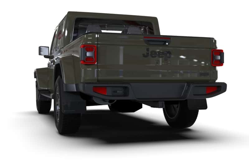 Rally Armor — Rally Armor 19-25 Jeep JT Gladiator (Mojave/Rubicon) Black Mud Flap w/Army Green Logo
Mud Flap - view 6