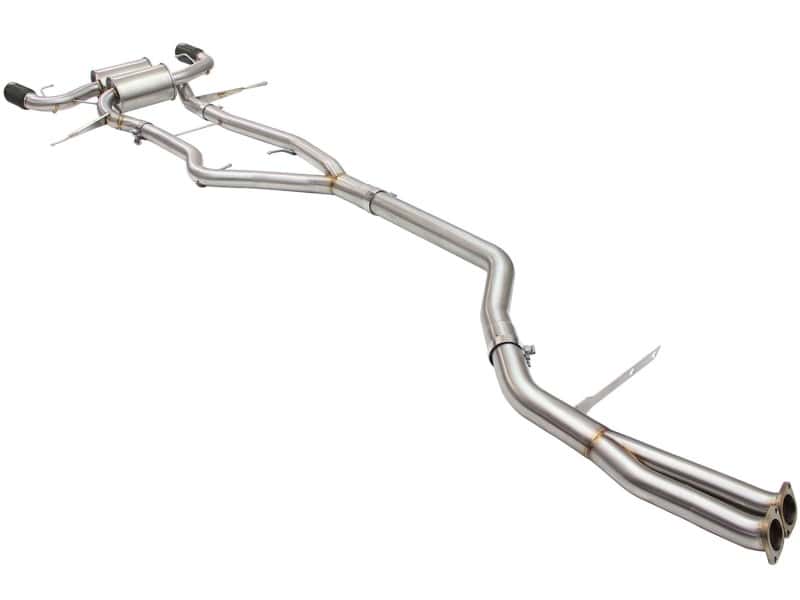 aFe — aFe MACHForce XP SS-304 Black Tip 3.0in-2.5in Dia Cat Back Exhaust 11-13 BMW 335i (E90/E92) 3.0L
Cat-Back Exhaust - view 3
