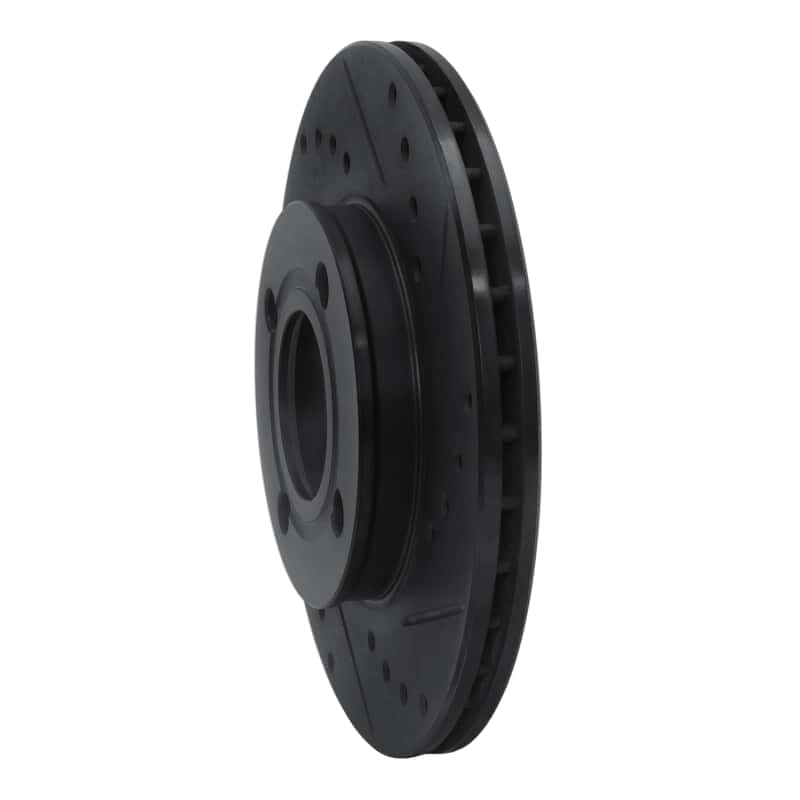 R1 Concepts — R1 84-87 Audi Coupe Front Right Drilled & Slotted Black Brake Rotor
R1 Brake Rotor Drill - view 2