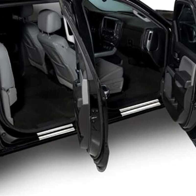 Putco — Putco 2019+ Chevrolet Silverado LD- Crew Cab (4pc) w/ Bow Tie Etching SS Door Sills
DoorSillProtSet - view 5