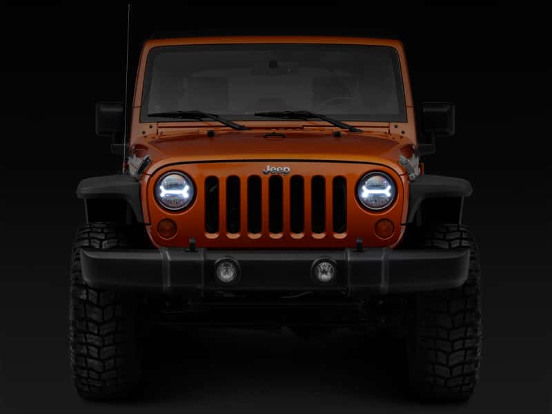 Raxiom — Raxiom 07-18 Jeep Wrangler JK LED Halo Headlights- Black Housing (Clear Lens)
Headlights - view 8
