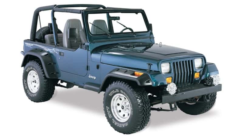 Bushwacker — Bushwacker 87-95 Jeep Wrangler Cutout Style Flares 4pc Cutting Optional Not Renegade - Black
FF Jeep Cutout 4Pc - view 8