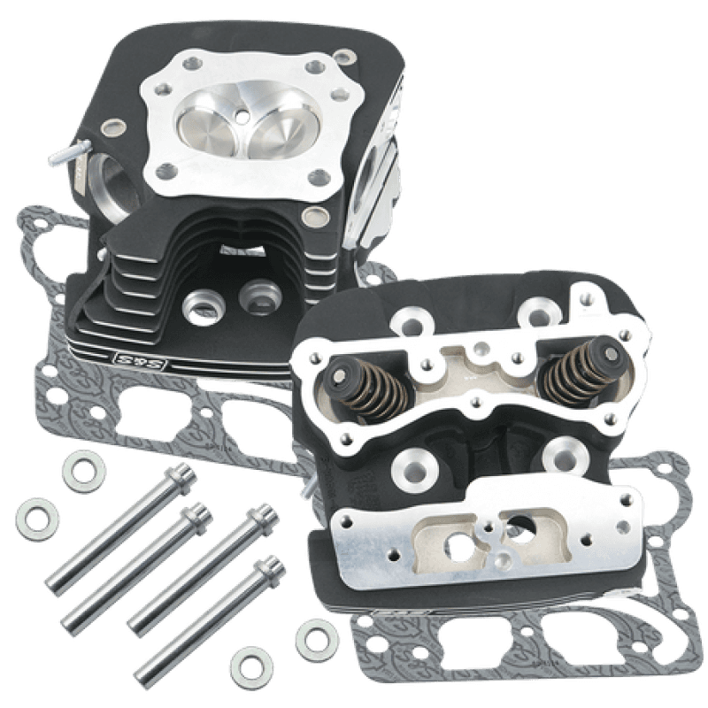 S&S Cycle — S&S Cycle 99-05 BT Super Stock 79cc Cylinder Head Kit - Wrinkle Black - view 2