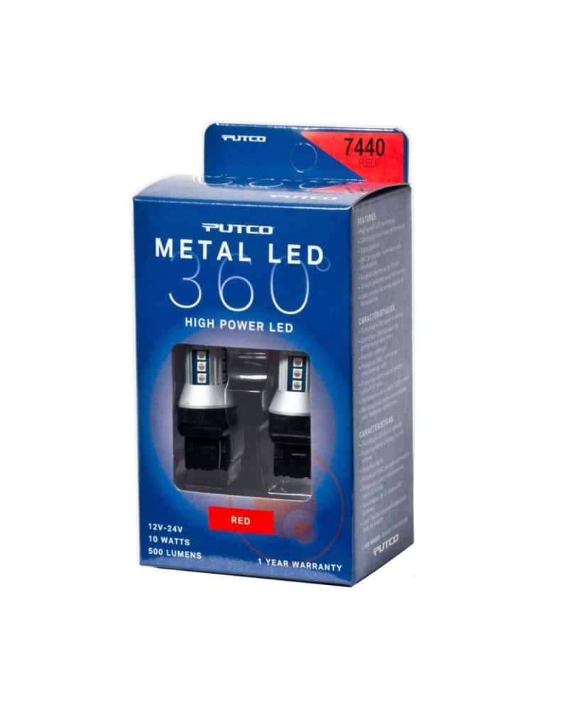 Putco — Putco 7440 - Red Metal 360 LED
Bulb - view 1