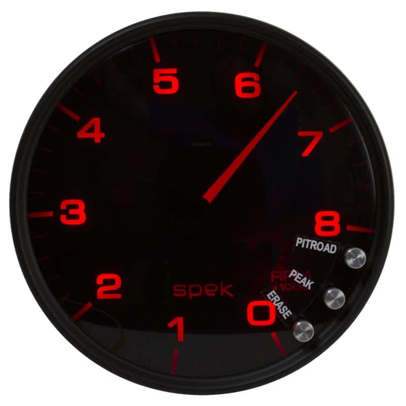 AutoMeter — Autometer Spek-Pro Gauge Tachometer 5in 8K Rpm W/Shift Light & Peak Mem Black/Smoke/Black
GA 5" 8KRPM BSB SPEK - view 3