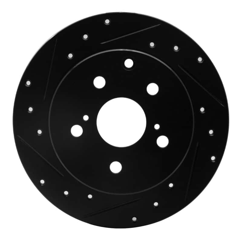 R1 Concepts — R1 06-18 Lexus HS250H Rear Left Drilled & Slotted Black Brake Rotor
R1 Brake Rotor Drill - view 1
