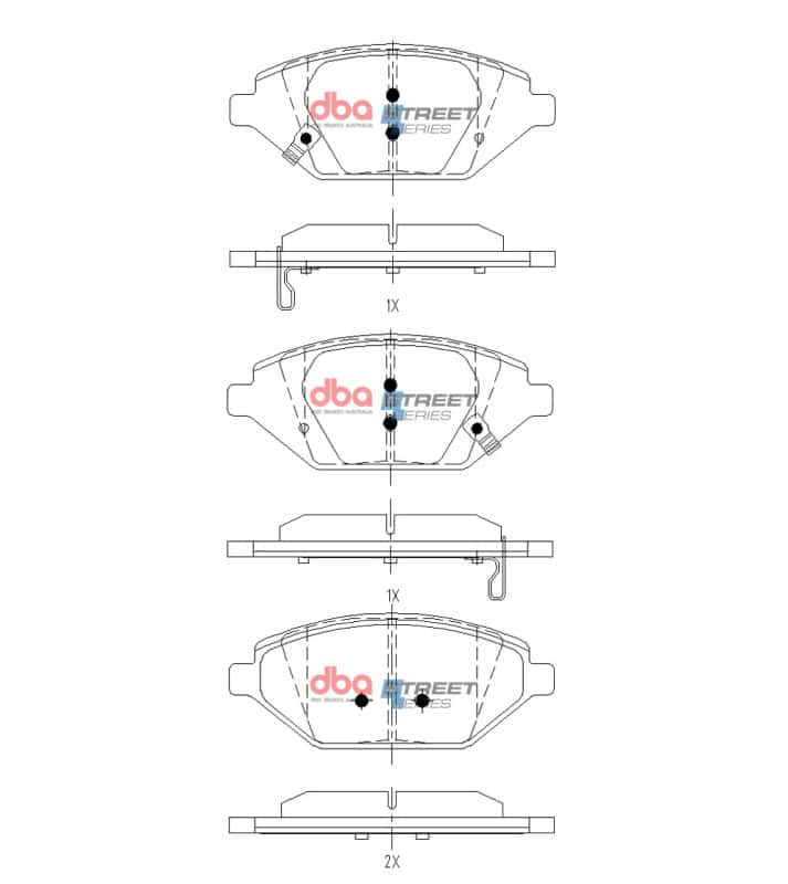 DBA — DBA 16-22 Chevrolet Spark Front Street Series Brake Pads
Brake Pad - view 1