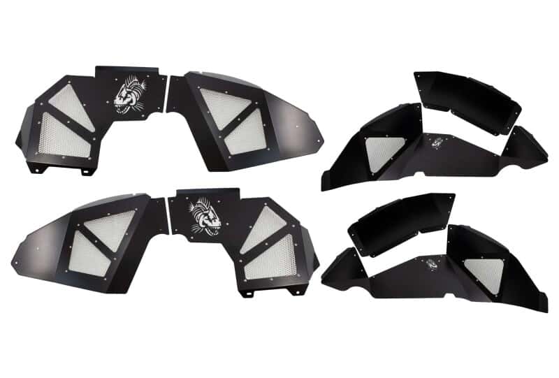 Fishbone Offroad — Fishbone Offroad 2018+ Jeep Wrangler JL Front/Rear Set of 4 Aluminum - Blk Powdercoat Inner Fenders - view 1