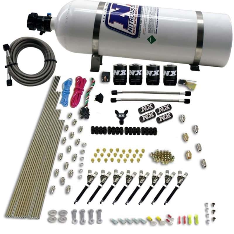 Nitrous Express — Nitrous Express 8 Cyl VXL Direct Port 4 Solenoids Nitrous Kit (200-500HP) w/15lb Bottle
Injection System Kit
N2OSys - view 1