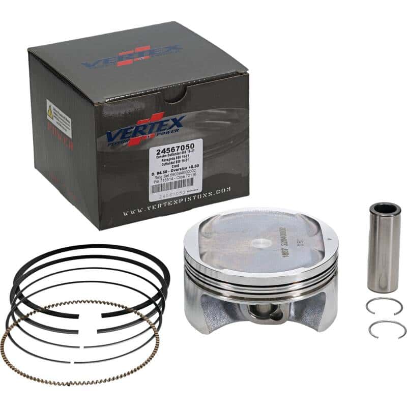 Vertex Pistons — Vertex Piston 17-21 Can-Am Outlander 450 4x4 450cc +0.50mm Oversized Cast Replica Piston Kit - view 2