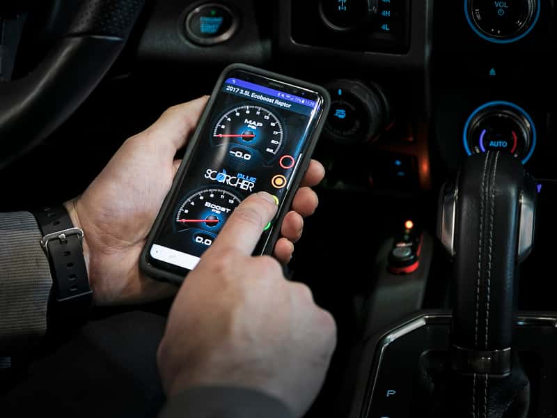 aFe — aFe Scorcher Blue Bluetooth Power Module 17-18 Honda Civic Type R L4-2.0L (t)
Power Module - view 10