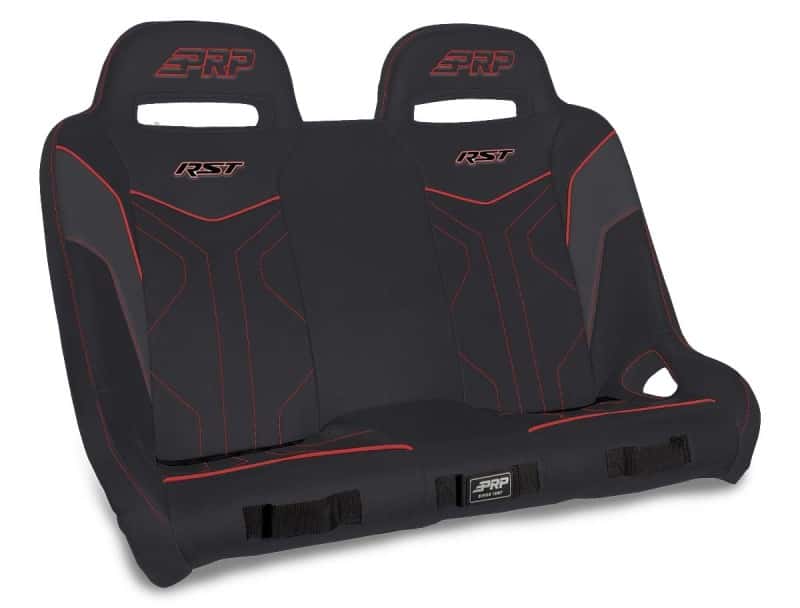 PRP Seats — PRP Polaris RZR XP4 1000/XP4 Turbo/XP4 Turbo S RST Rear Suspension Bench- Black/Red
Bench - view 1