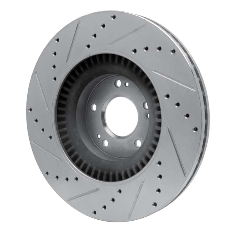 R1 Concepts — R1 11-17 Genesis G80 Front Right Drilled & Slotted Silver Brake Rotor
R1 Brake Rotor Drill - view 4