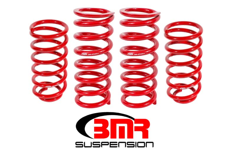 BMR Suspension — BMR 79-04 Fox Mustang Lowering Spring Kit (Set Of 4) - Red
Lowering Springs - view 1